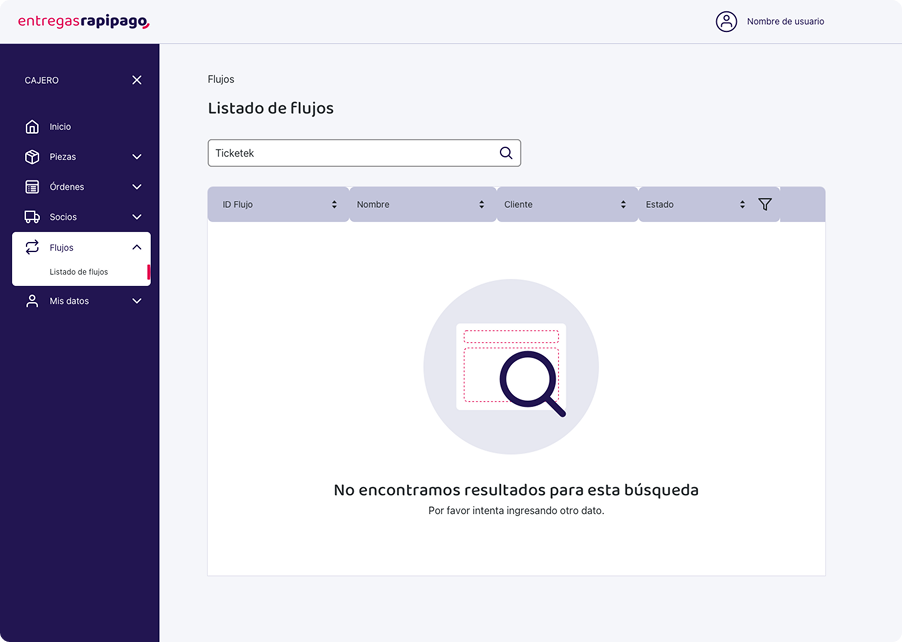 listado de flujos